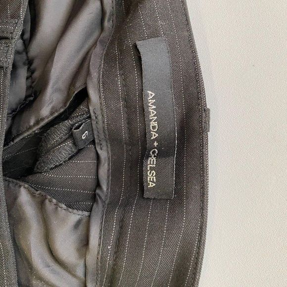 Amanda + Chelsea Stripe Low Rise Taper Pant NWT - Picture 9 of 9